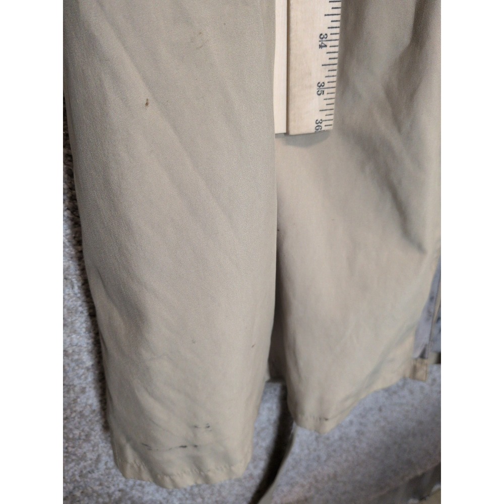 Vintage Newport Harbor Tan Trench Coat Mens Belted Khaki Overcoat Made in USA - Picture 4 of 8
